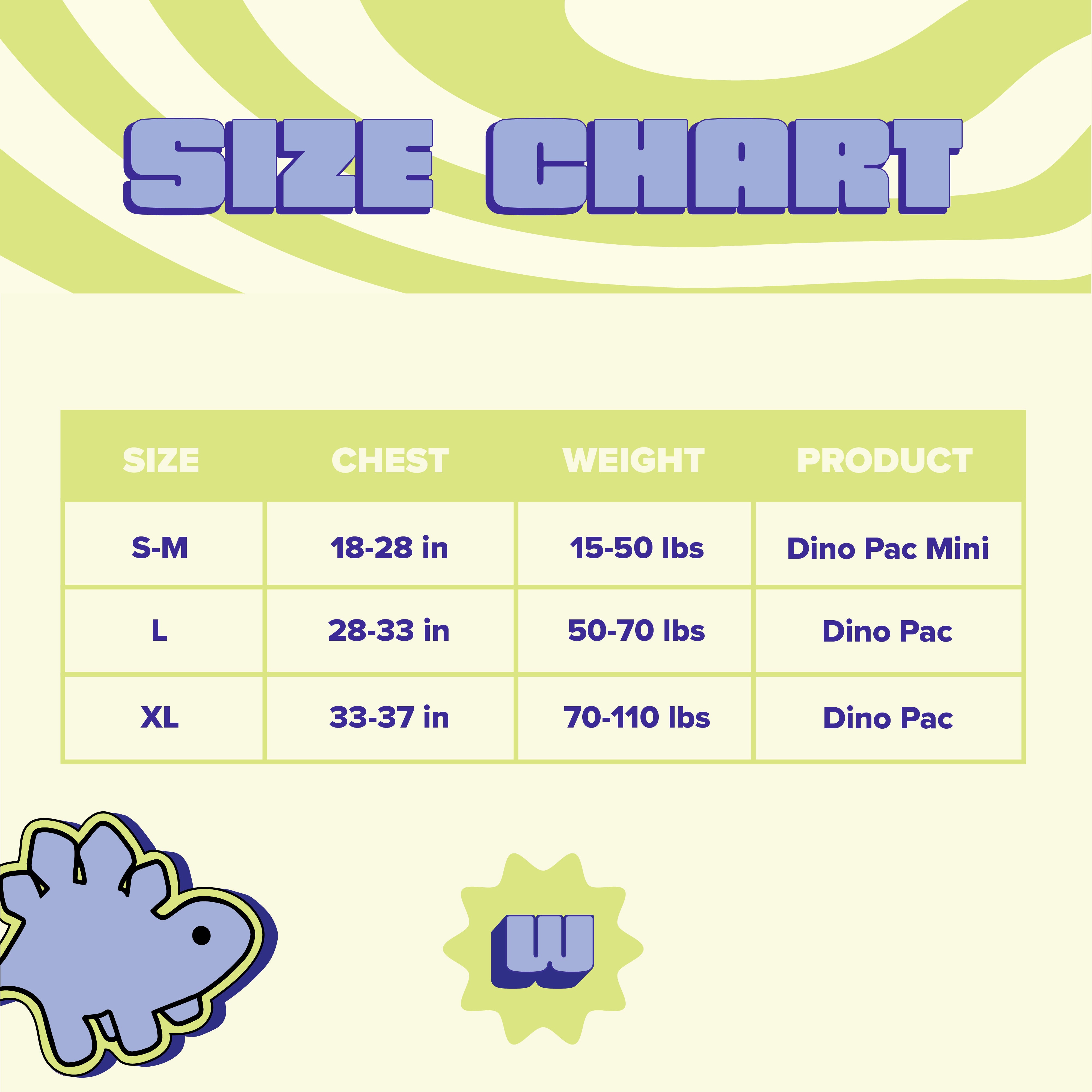 Dino Pac Mini Dog Harness & Backpack