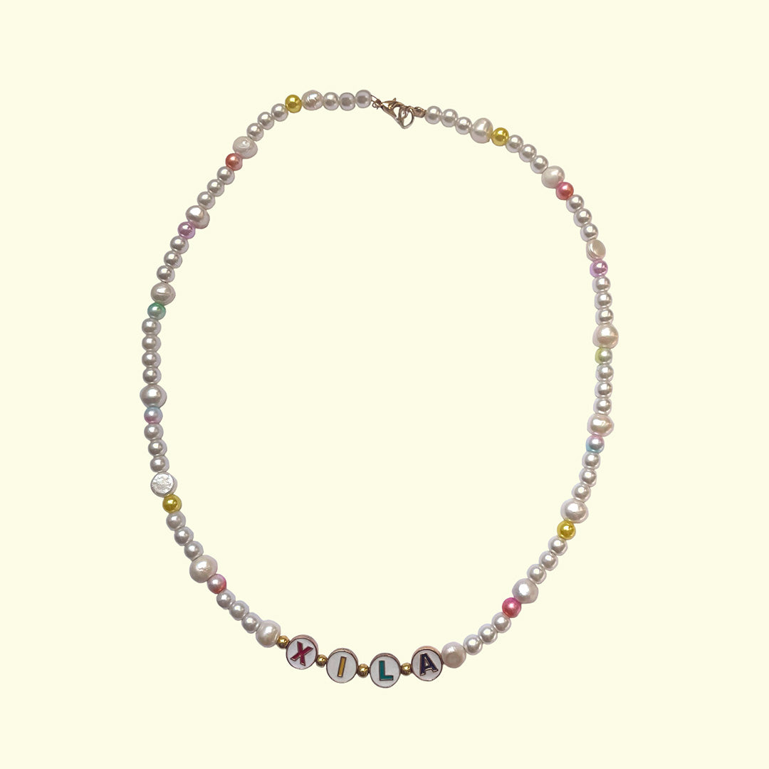 Customizable Freshwater pearl dog necklace