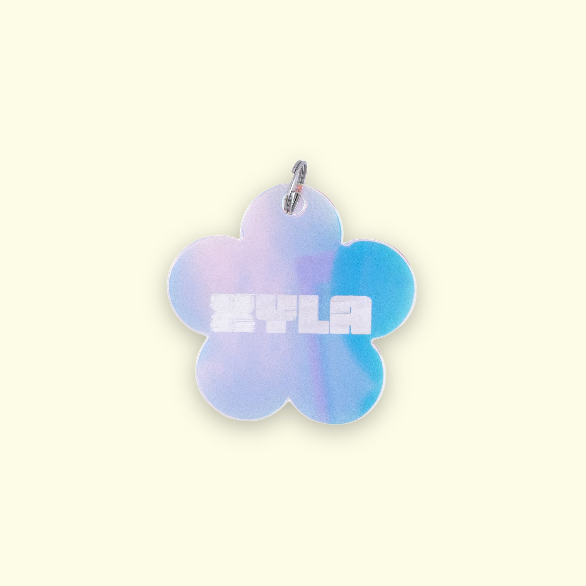 Iridescent Flower Dog ID Tag